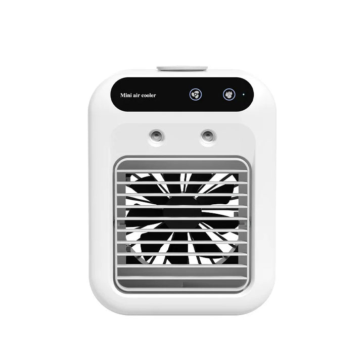 Unisex one size wearable personal evaporative air conditioner USB rechargeable dual power with adjustable louvers Stornfield