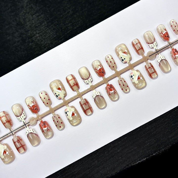 Themed Holiday Press-On Nail Art Set