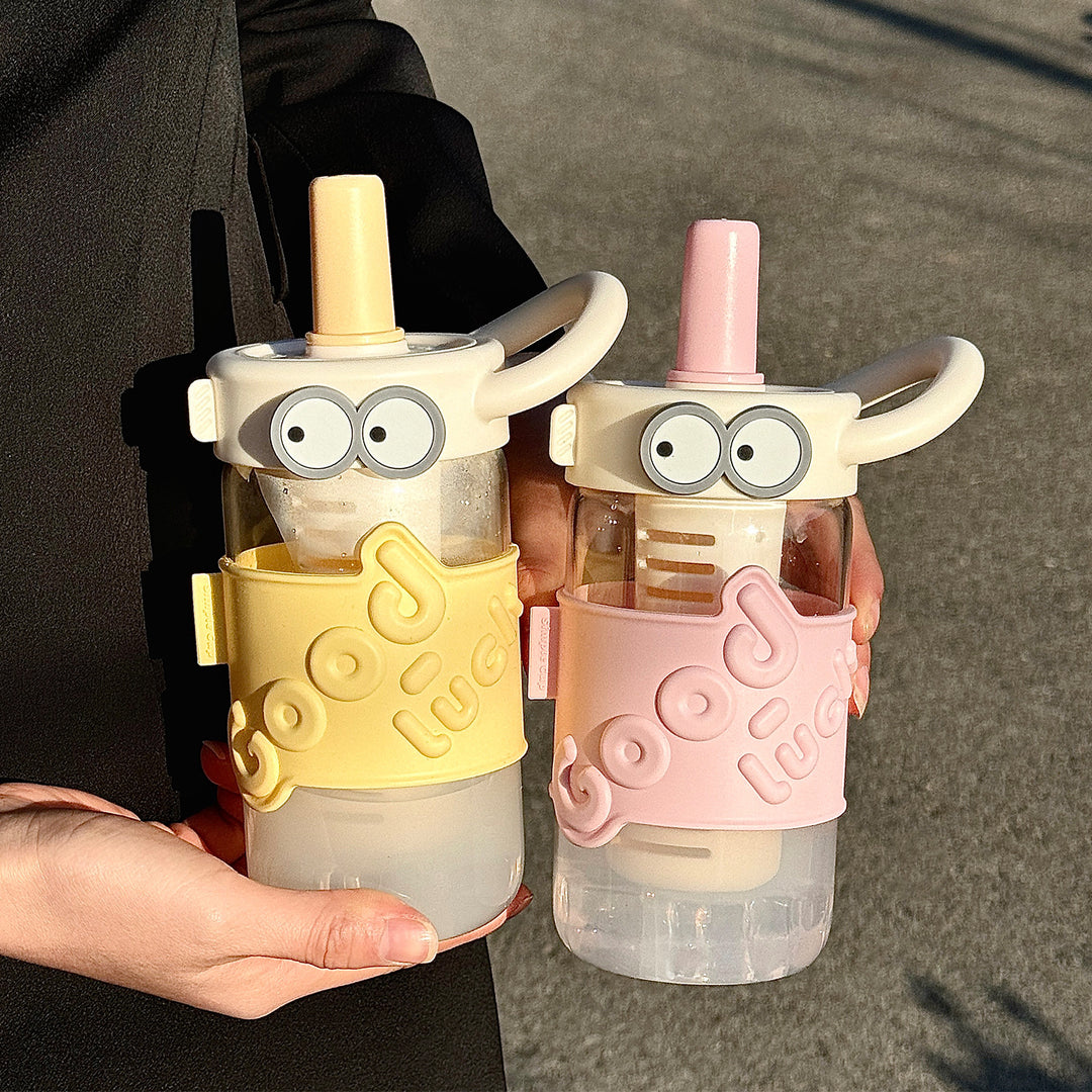 Women's water bottle with interactive straw and emotion Stornfield