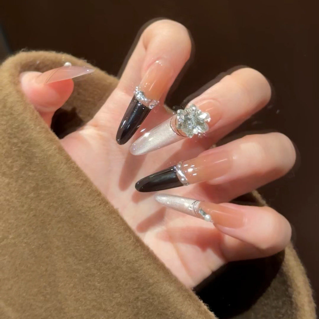 Premium Rhinestone-Embellished Press-On Nail Extensions Stornfield