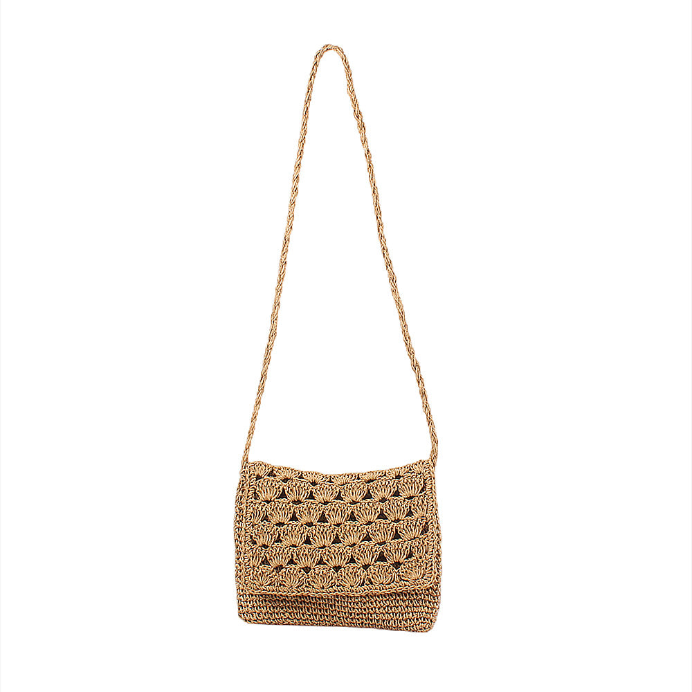 Handcrafted Shoulder Bag Made from Braided Natural Material Stornfield