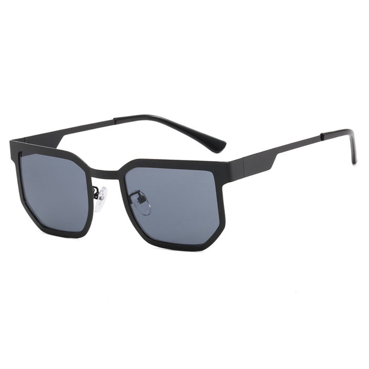 Ladies modern sunglasses in trendy rectangular design with narrow metal frame Stornfield