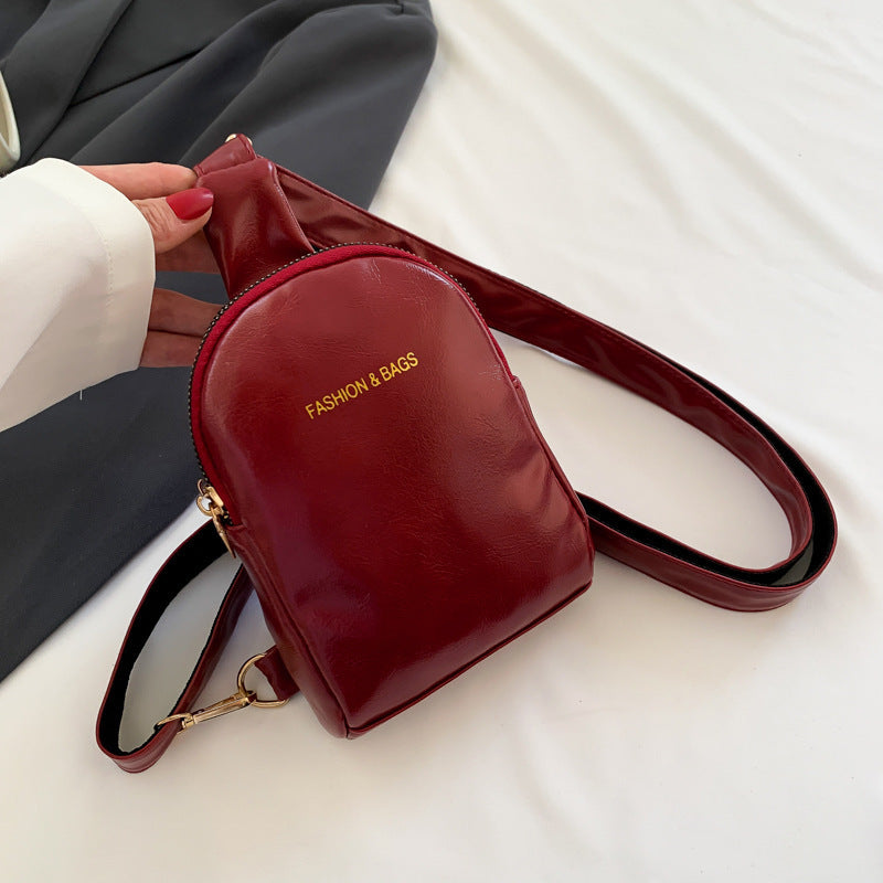 Trendy Leather Crossbody Bag