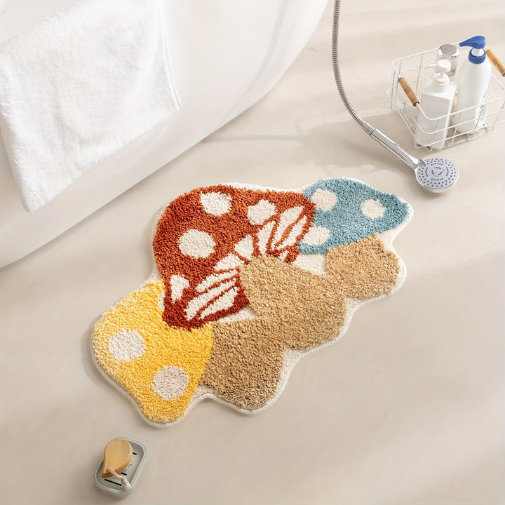 Decorative Plush Bathroom Mat for Home