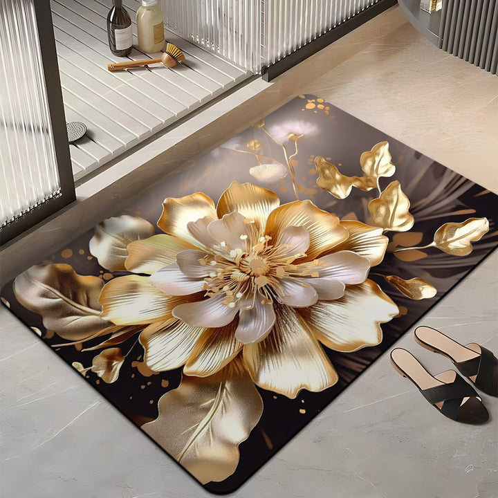 Floral Design Bath Mat Stornfield