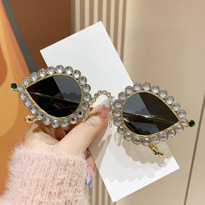 Ladies Glamorous Sunglasses with Sparkling Rhinestone Decoration Stornfield