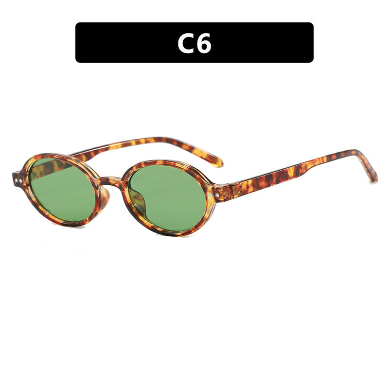 Ladies fashionable oval-shaped sunglasses with fancy frame Stornfield