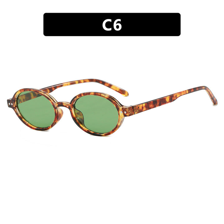 Ladies fashionable oval-shaped sunglasses with fancy frame Stornfield