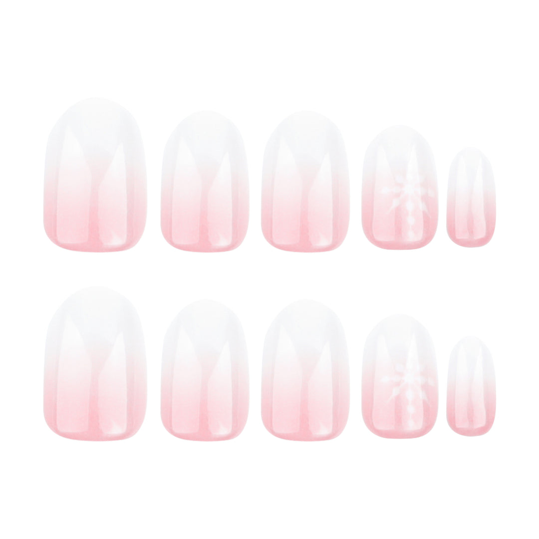 Artful Nail Extensions with Glitter and Snowflake Design Stornfield