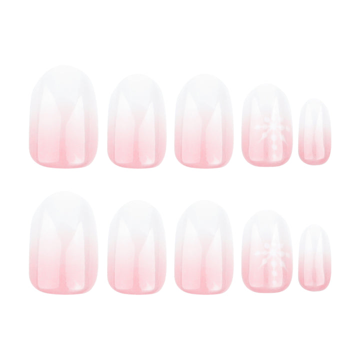 Artful Nail Extensions with Glitter and Snowflake Design Stornfield
