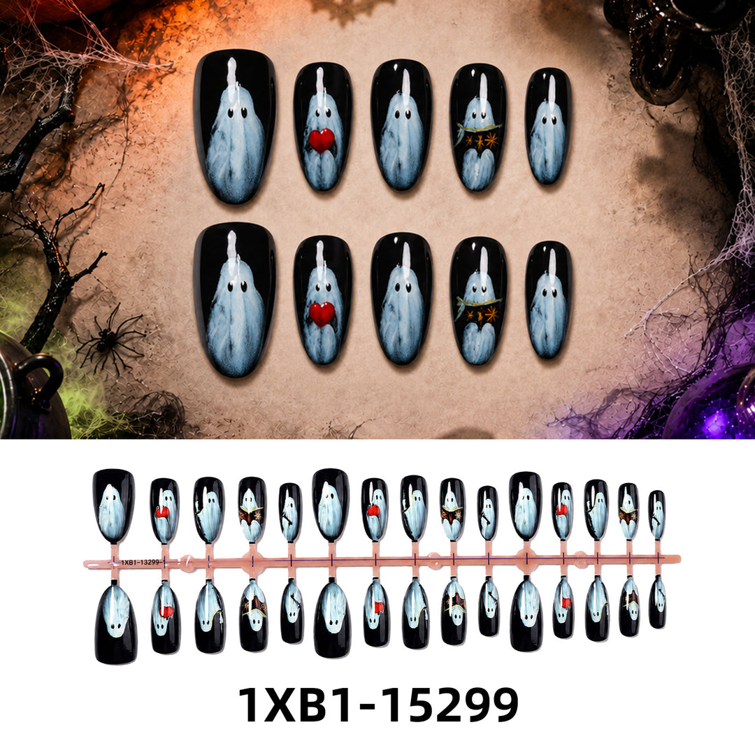 Acrylic nail set with creative Halloween motifs Stornfield