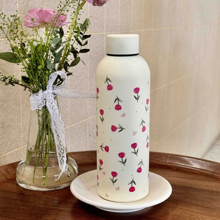 Ladies insulated drinking bottle with elegant floral design Stornfield