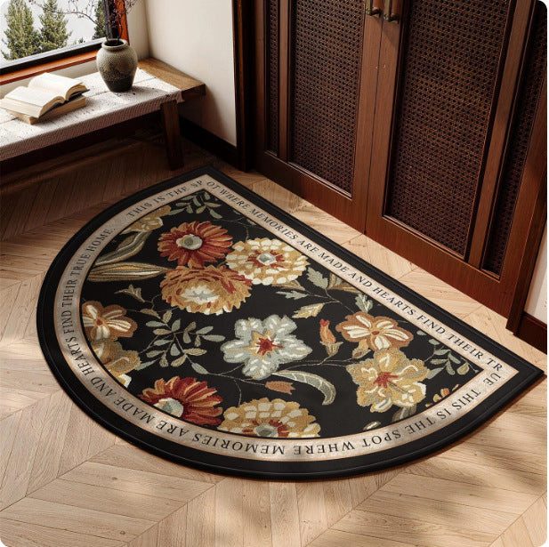 Floral Decorative Entryway Rug