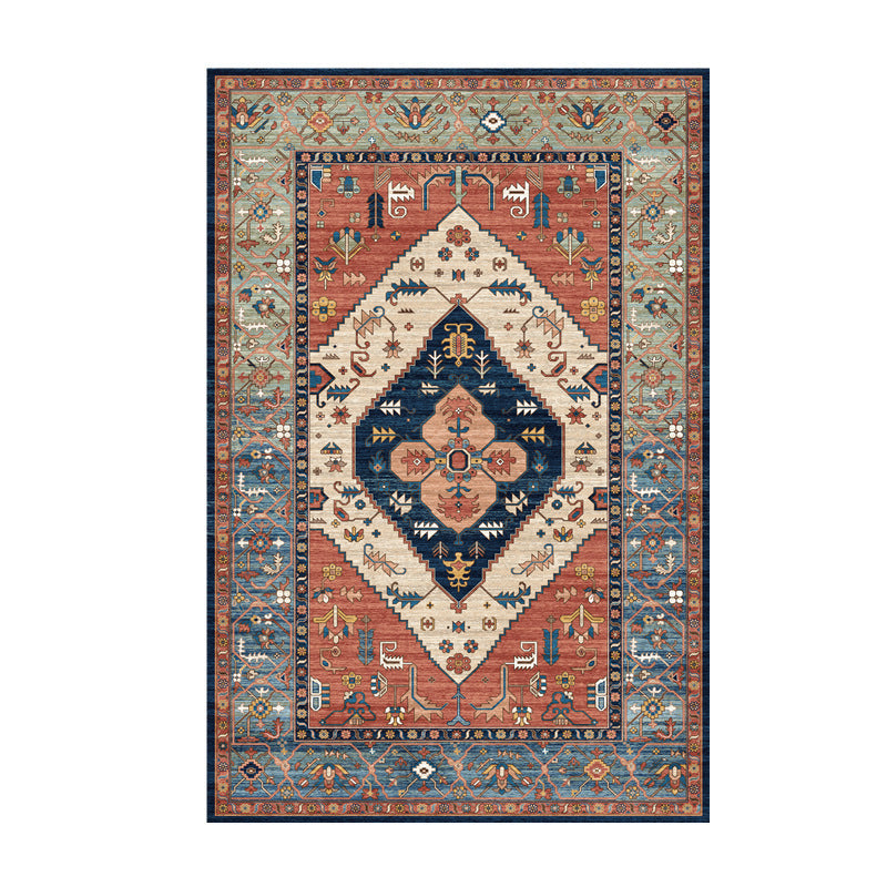Vintage-Inspired Floral Print Area Rug