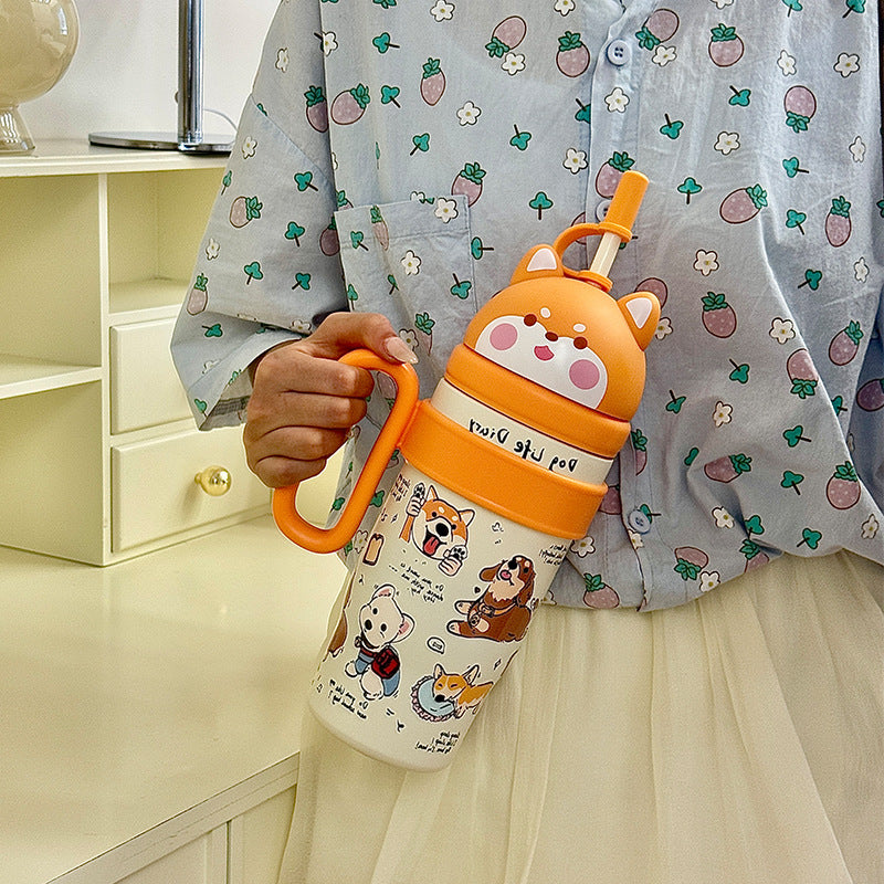 Ladies Playful Water Bottle with Animal Design Stornfield