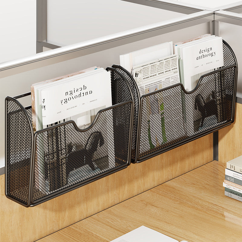 Mesh Partition-Mount Desk File and Magazine Organizer