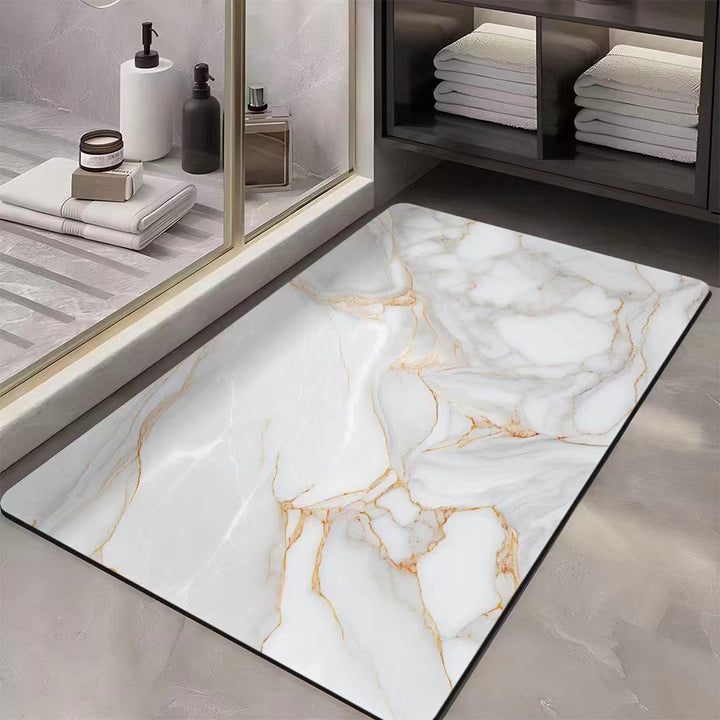 Luxury Marble Print Bath Mat