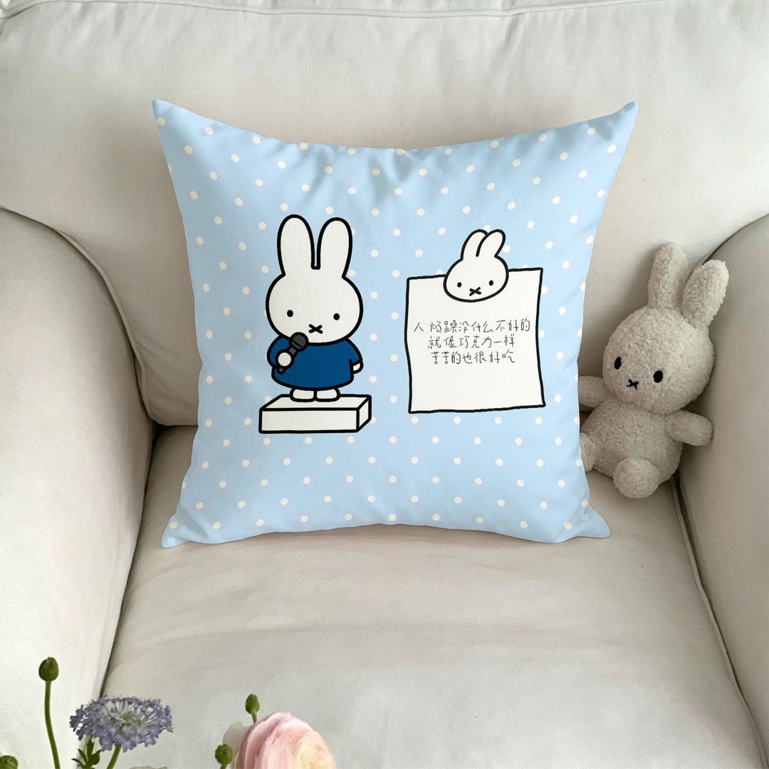 Whimsical Bunny-Themed Decorative Pillow