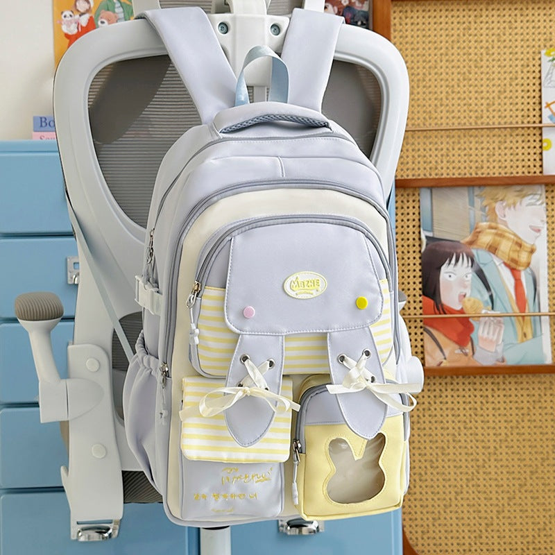 Playful Bunny-Ear Print Backpack Stornfield