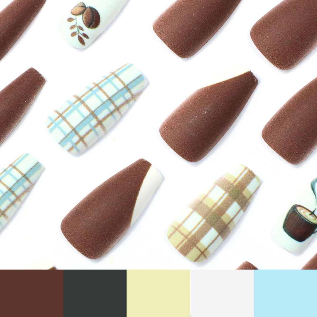 Creative Coffee-Themed Nail Art Set Stornfield