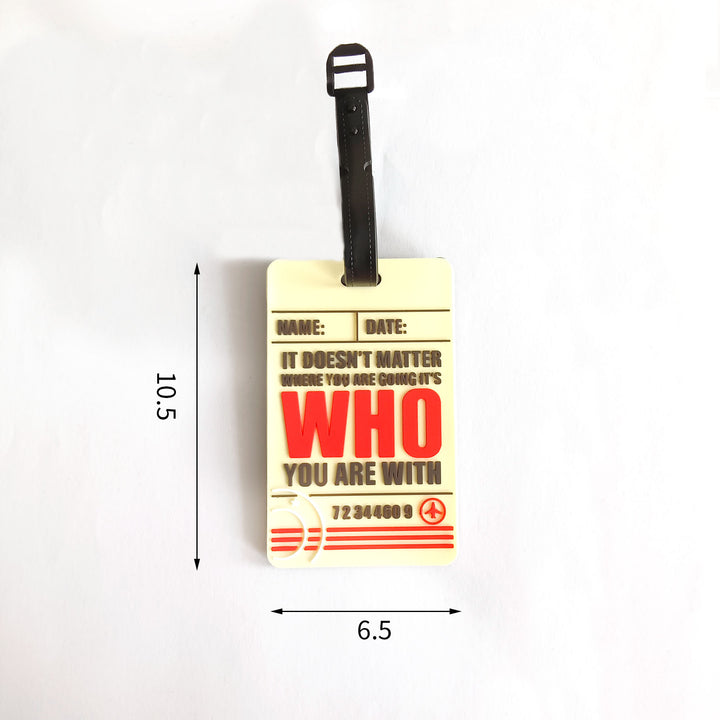 Unisex Luggage Tag with Airplane Design Bowlift