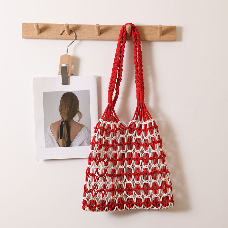Hand-knotted shopping and beach bag Stornfield