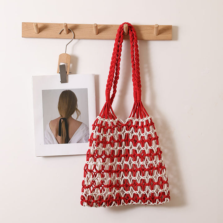 Hand-knotted shopping and beach bag Stornfield