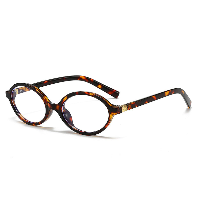 Women's fashionable oval glasses with golden accents Stornfield