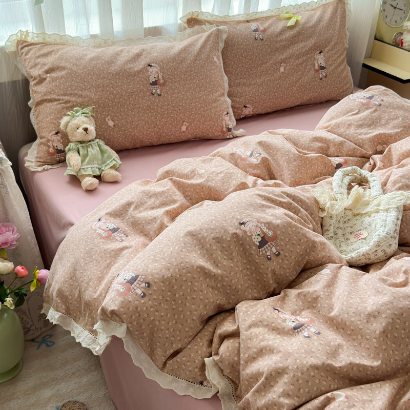 Cute Cartoon-Themed Duvet Cover Set