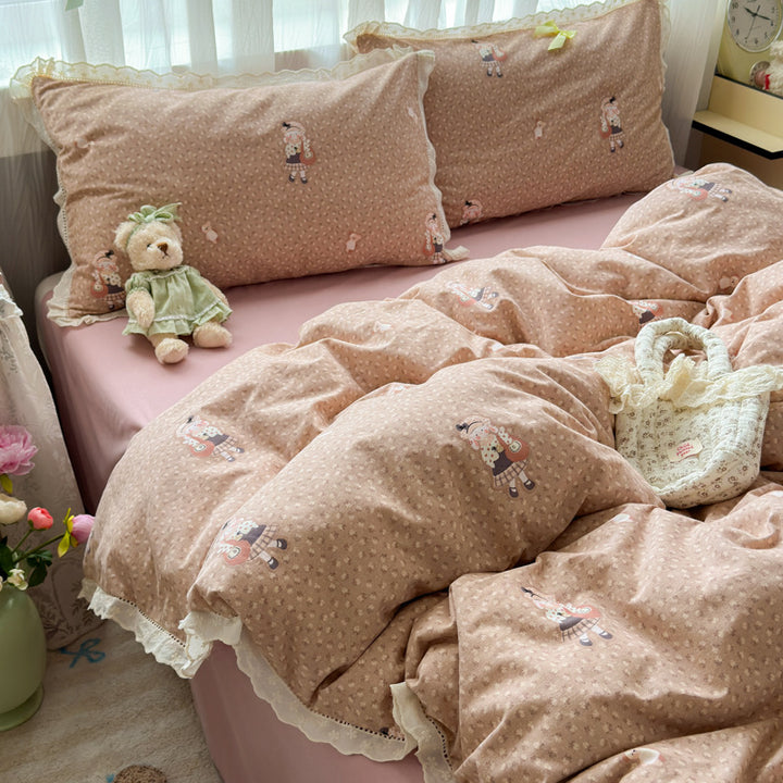 Cute Cartoon-Themed Duvet Cover Set
