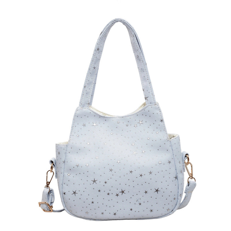 WoStar-Patterned Canvas Hobo Bag Stornfield