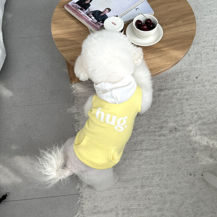 Pet Cotton Fleece Hooded Dog Sweater with Pocket