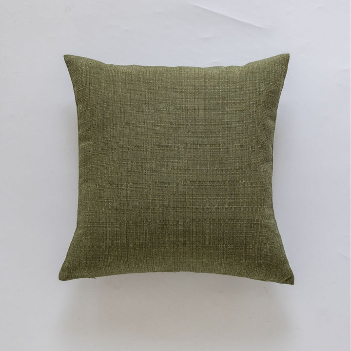 Square Natural Slub Linen Accent Cushion Cover with Welt Trim