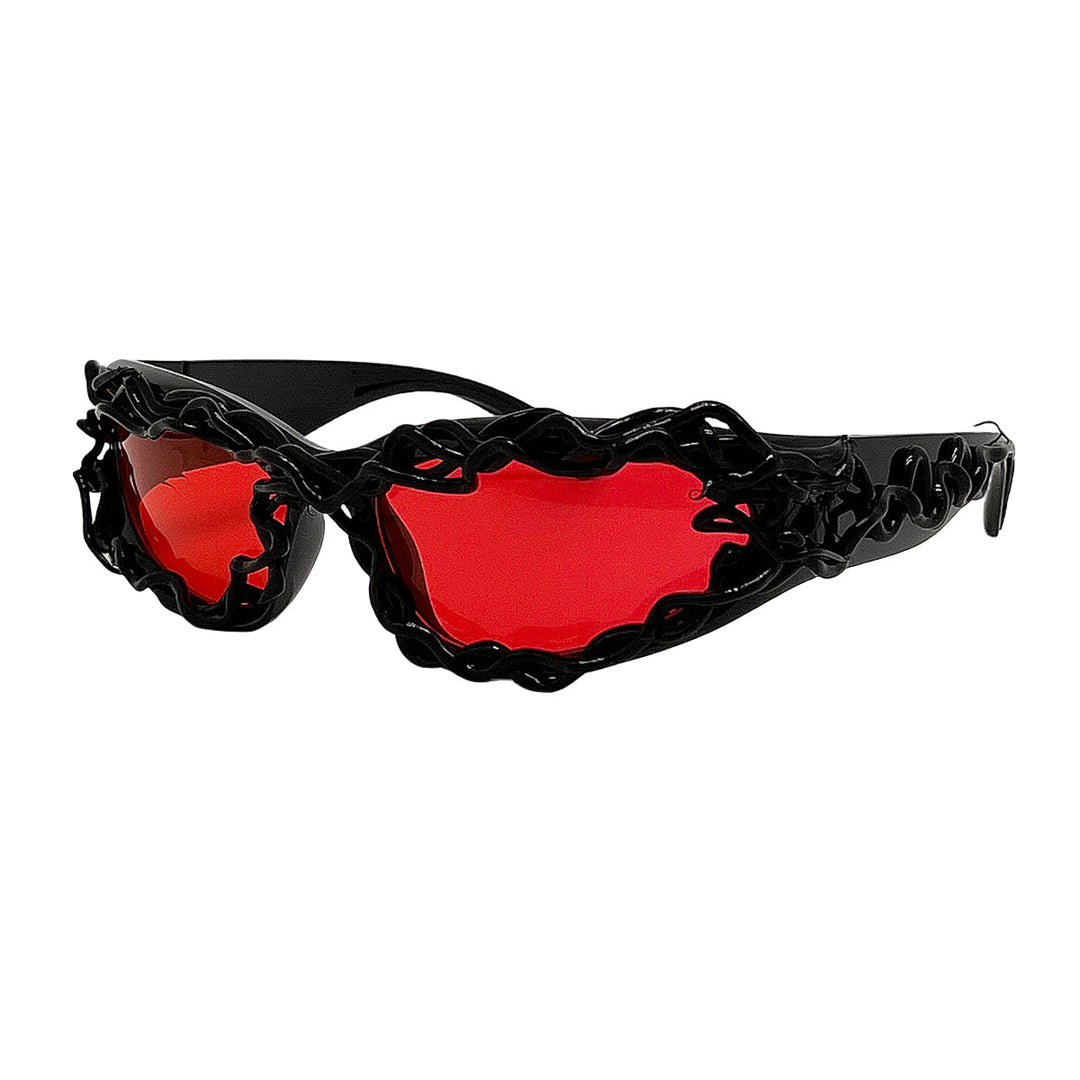 Women's extravagant design sunglasses with creatively structured frame Stornfield