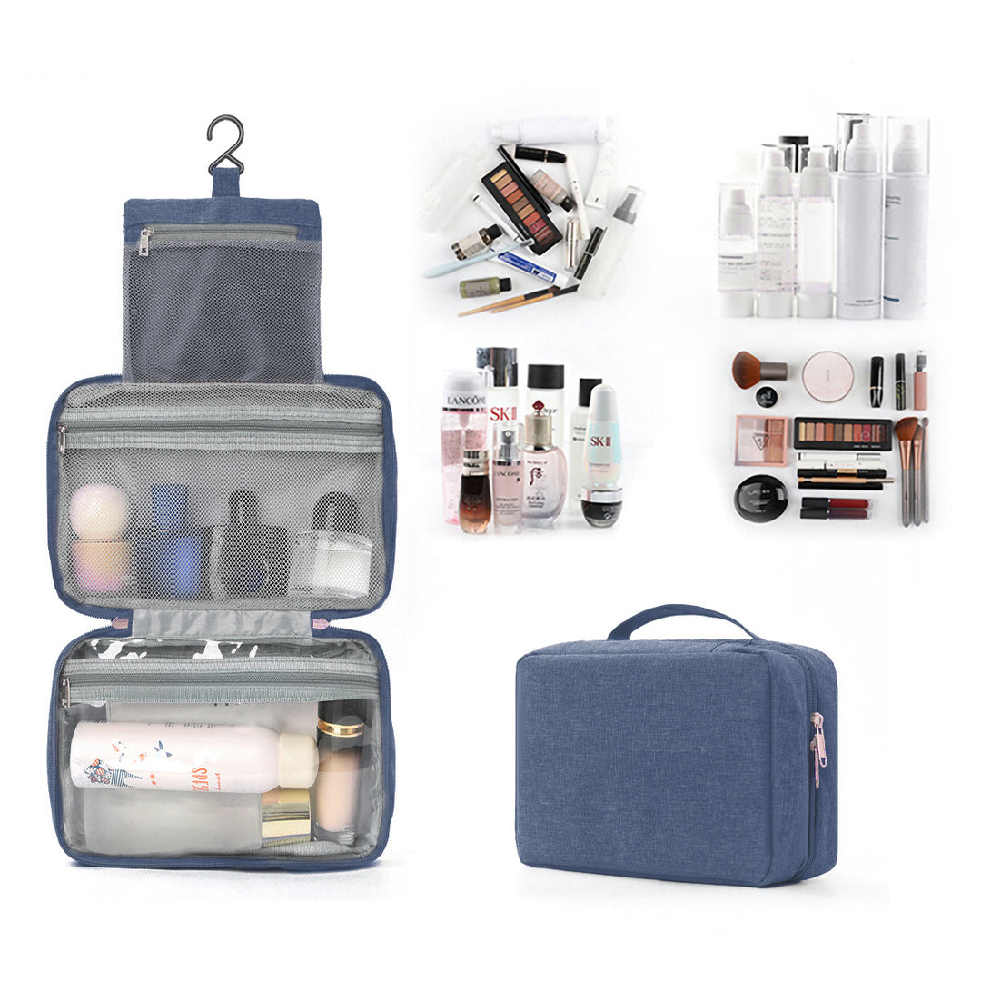 Travel toiletry bag with hooks and multiple compartments Stornfield