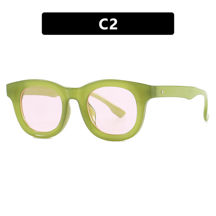 Women's stylish round sunglasses with sturdy frame and protective UV filter Stornfield