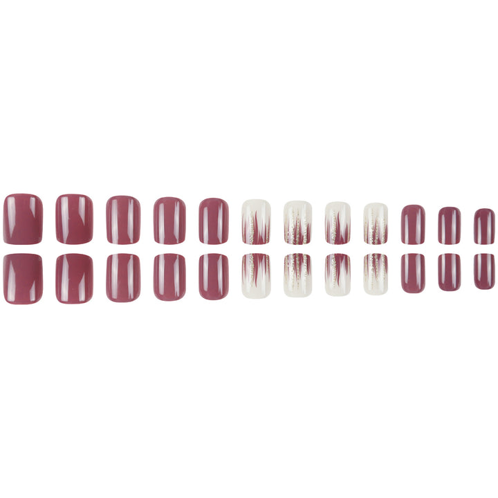 Elegant Glossy Nail Art Press-On Extensions Stornfield