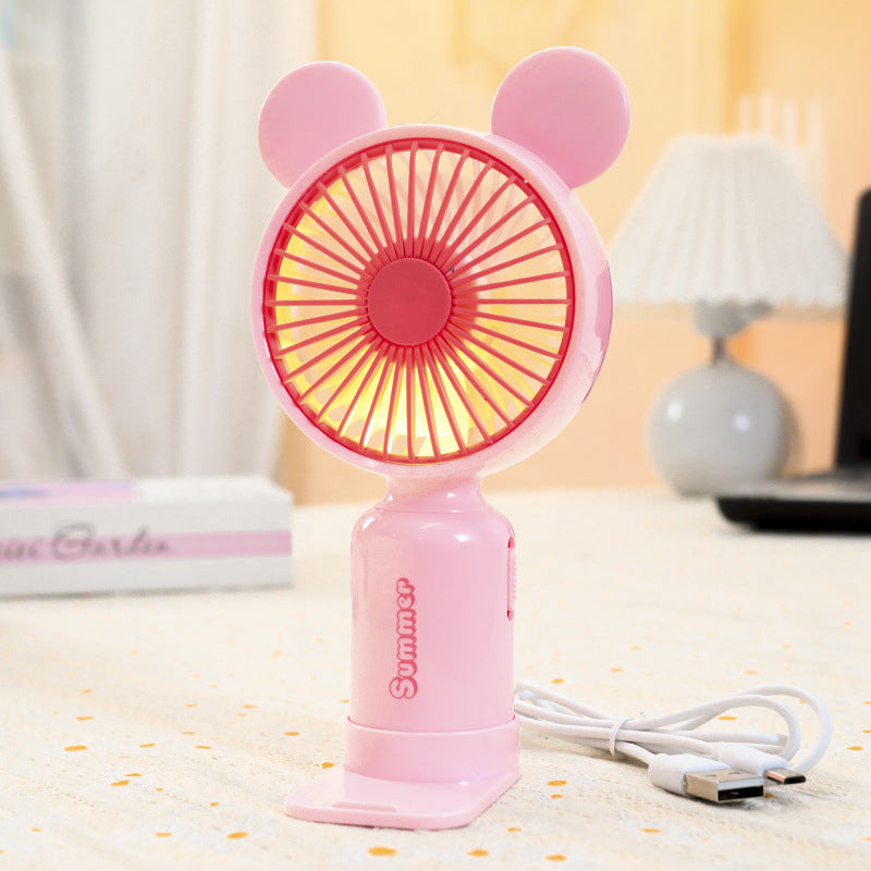 Women's Portable Hand Fan with Cute Ears Stornfield