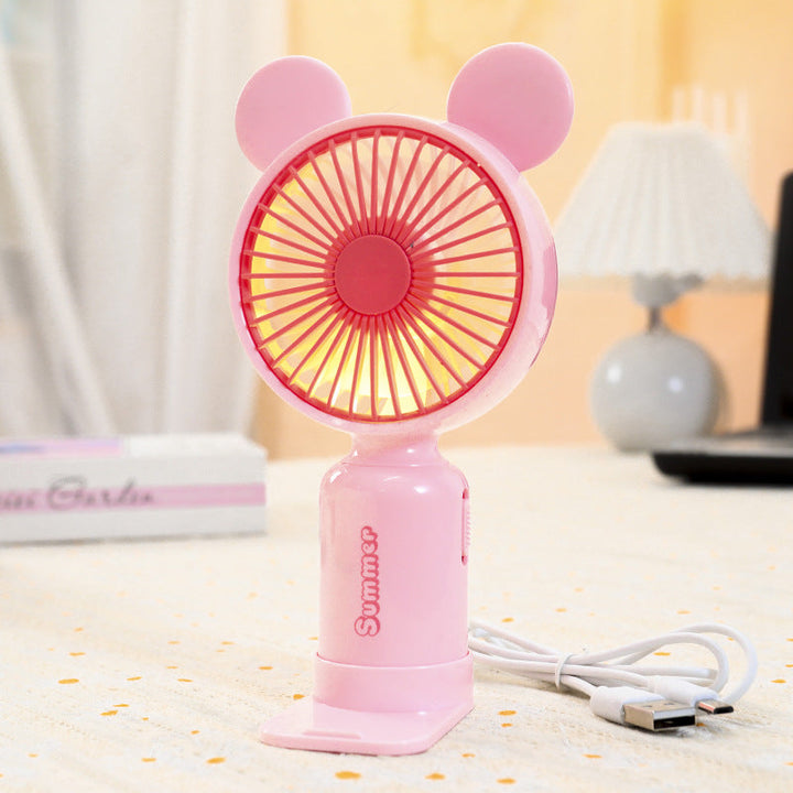 Women's Portable Hand Fan with Cute Ears Stornfield