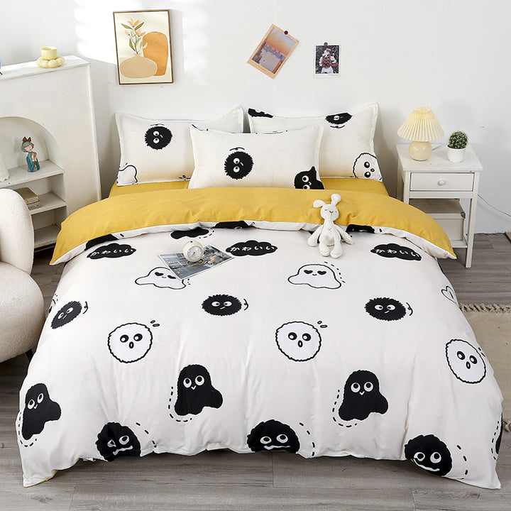 Modern Grid Pattern Comforter Set