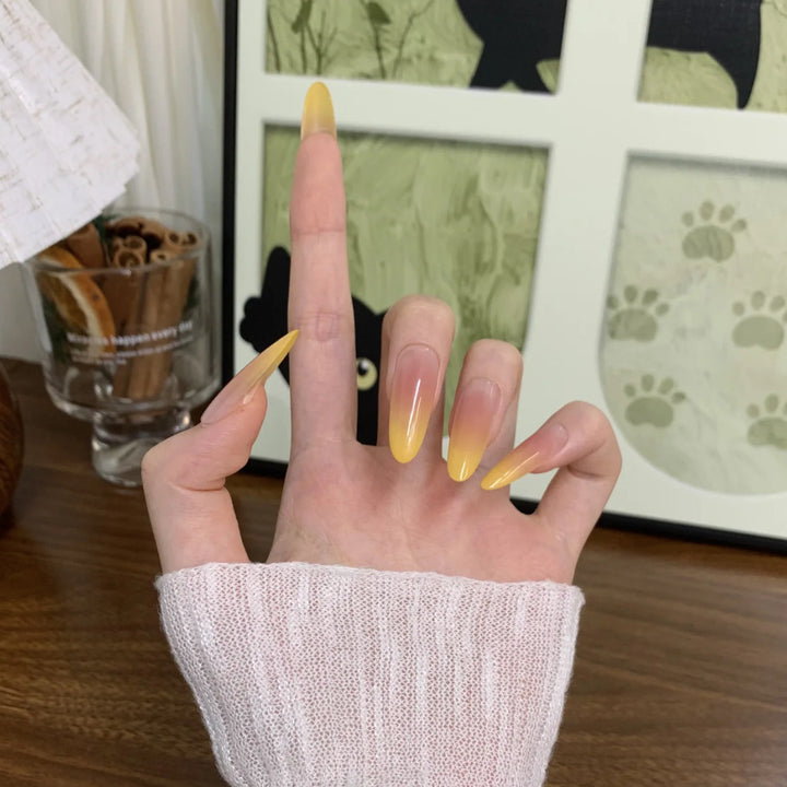 Ombre Almond-Shaped Press-On Nails Stornfield