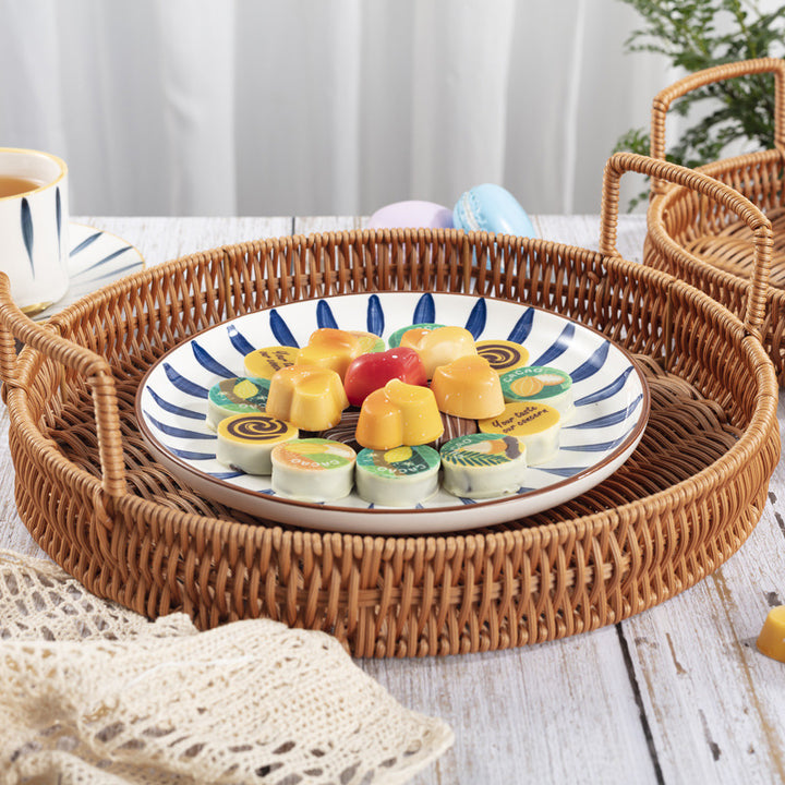 Decorative Woven Serving Tray Stornfield