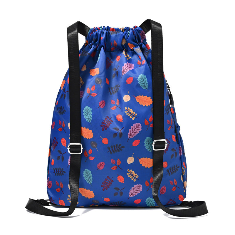 Drawstring Elephant Print Backpack Stornfield