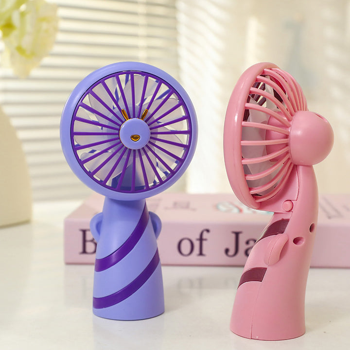 Women's Portable Handheld Fan with Ergonomic Grip and Cute Animal Design Stornfield