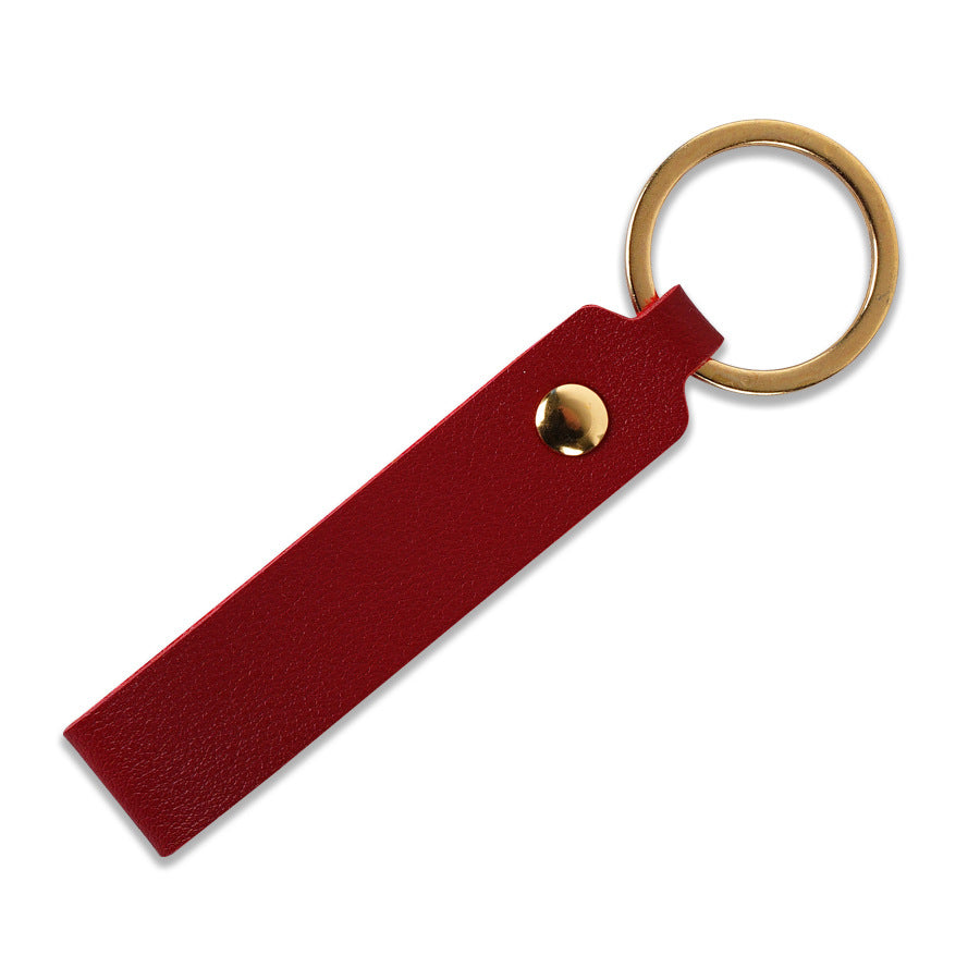 Unisex keychain with stylish faux leather design Kalsten
