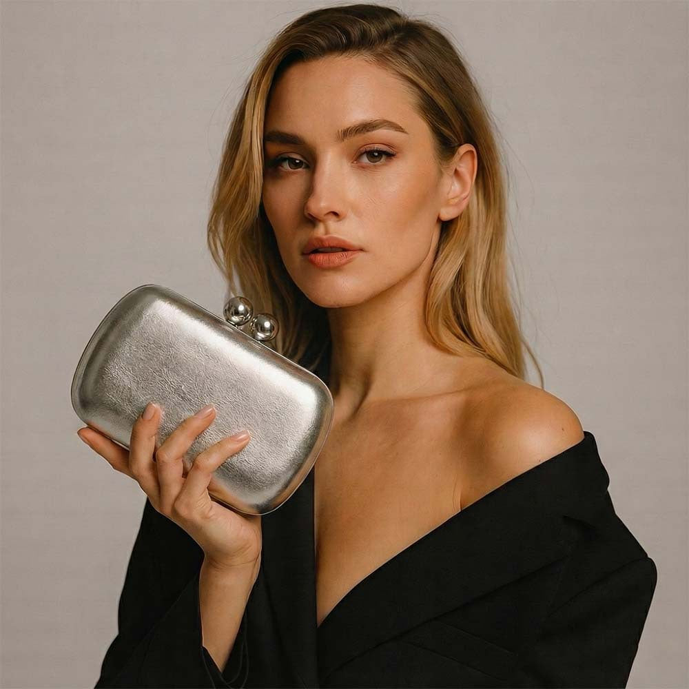 Decorative Studded Evening Clutch