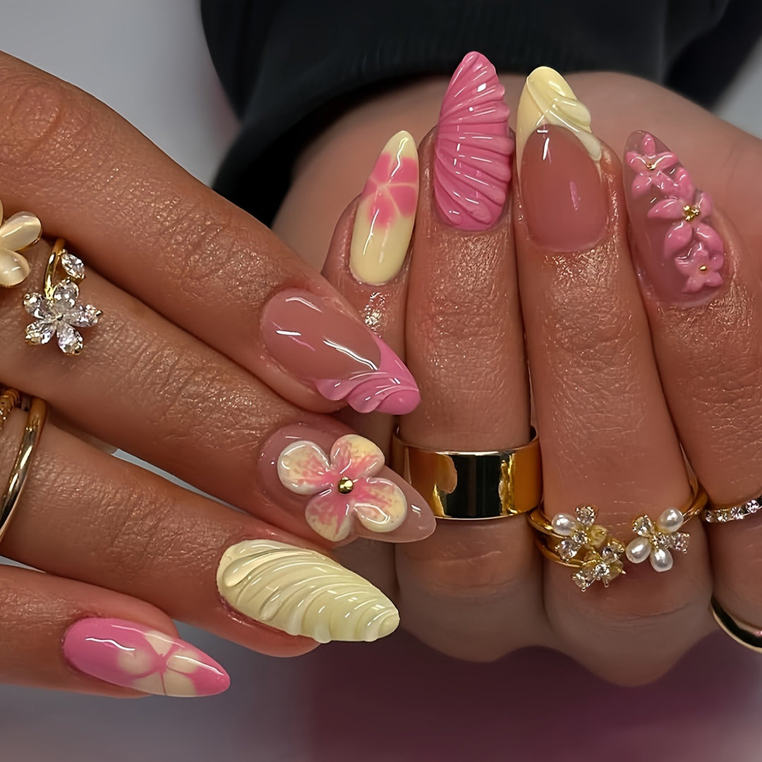 Artistic 3D Floral Nail Art Stornfield