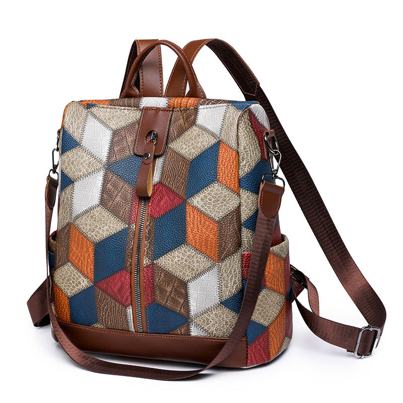 Geometric Pattern School Backpack Stornfield