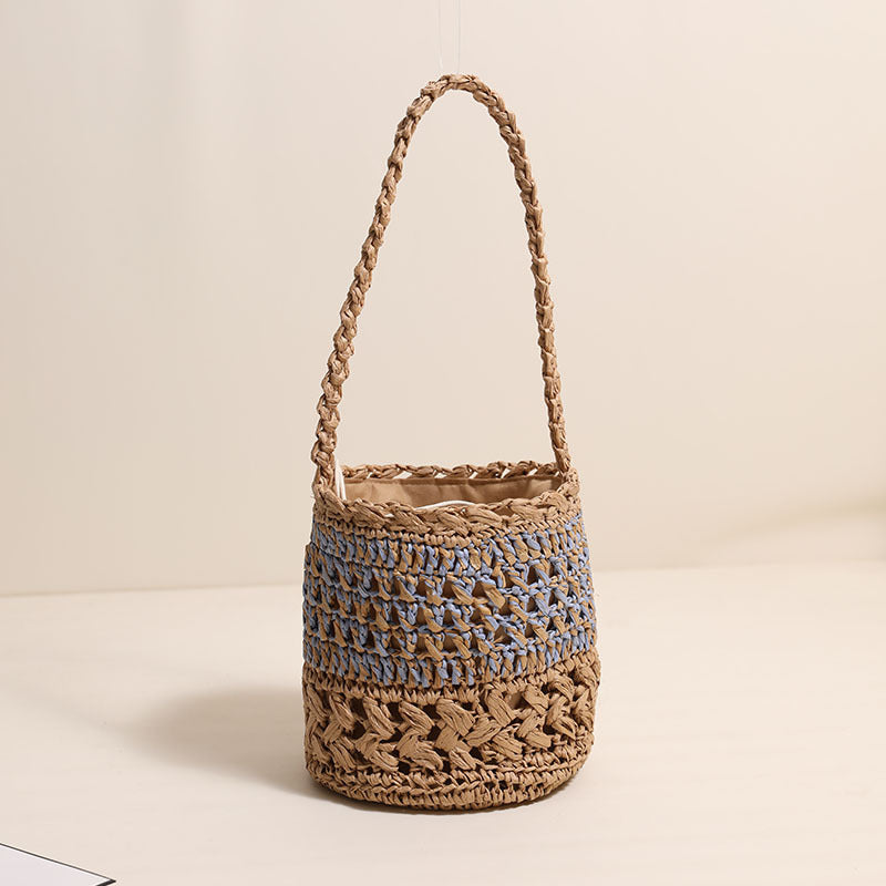 Trendy Handmade Basket Bag with Practical Drawstring Closure Stornfield