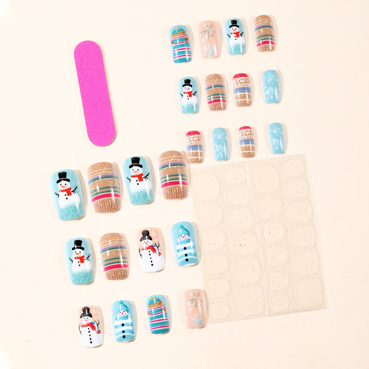 Festive Winter-Themed Nail Art Extensions Stornfield 1789713348